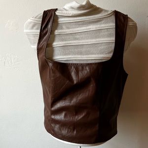 Shein leather shirt.